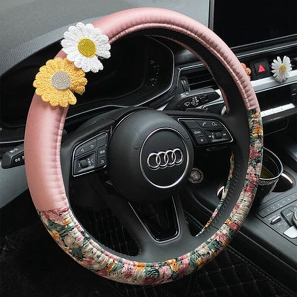 Fashionable Daisy Steering Wheel Covers For Women-A97