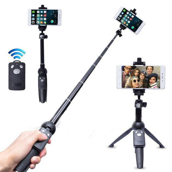 Extendable Tripod Monopod Phone Camera Stick Selfie Stick with Bluetooth Remote Shutter