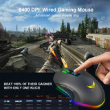 Gaming Mouse USB Optical Mouse Gamer 6400 DPI Computer Mouse PC Laptop Desktop Computer G21