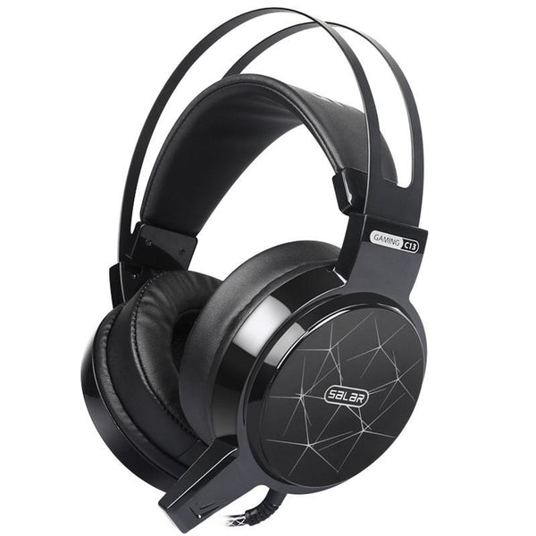 C13 Cool Gaming Headset Deep Bass Headphone -Black and Brown