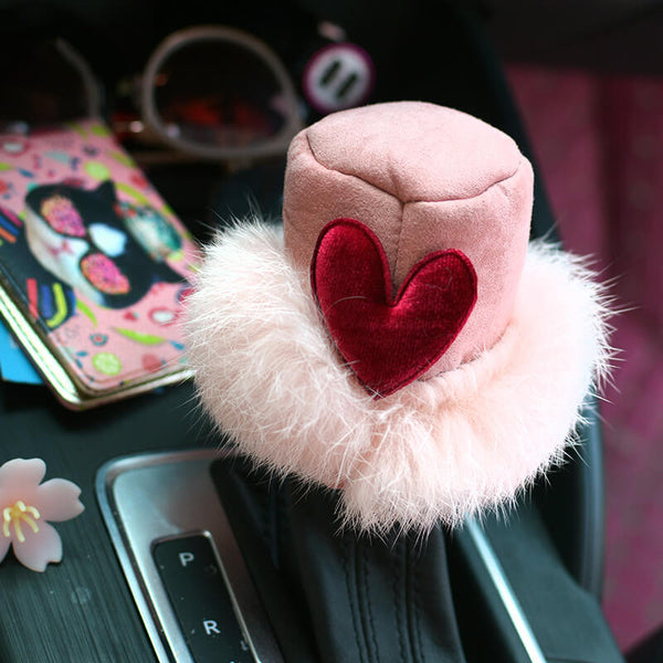 4-Piece Hot Pink Car Accessory Set – Steering Wheel, Seat Belt & Mirror Covers