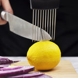 Onion Slicer Onion Holder For Chopping Stainless Steel Cutting Kitchen Gadgets
