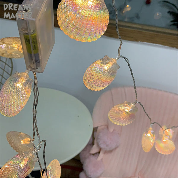 LED Sea Shell String Lights Decoration Lights For Wall Home Christmas