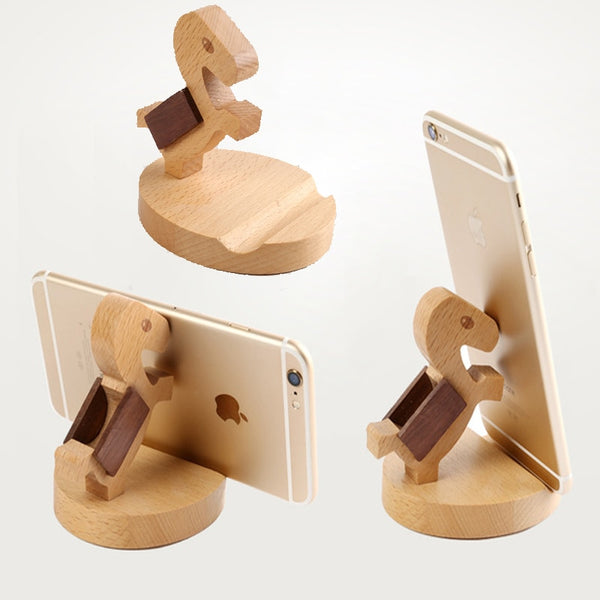 Wooden Kufung Style Cell Phone Stand Holder Bracket For iPhone Samsung XiaoMi Smart Phones