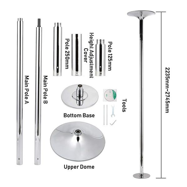 360 Spin 45mm Removable Home Pole Dance Pole Kit