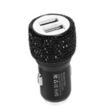 Bling Bling 2 in 1 Dual USB Port Diamond Car Charger With Safety Hammer