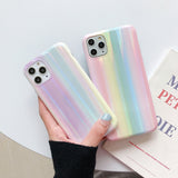 Fashion Gradient Rainbow iphone Cases Fit For iPhone 11 11 Pro Max iPhone XR XS Max X 7 8 6 6S 8 Plus