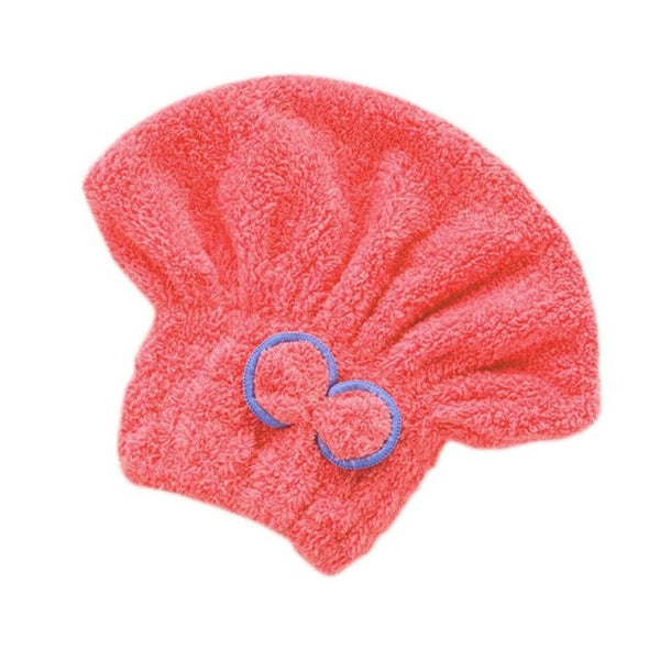 Hair Drying Towel Spa Bowknot Hair Towel Wrap Hair Cap For Bath Bathroom Accessories
