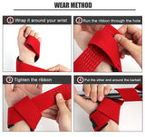 Fitness Wrister Assist Ribbon-Red