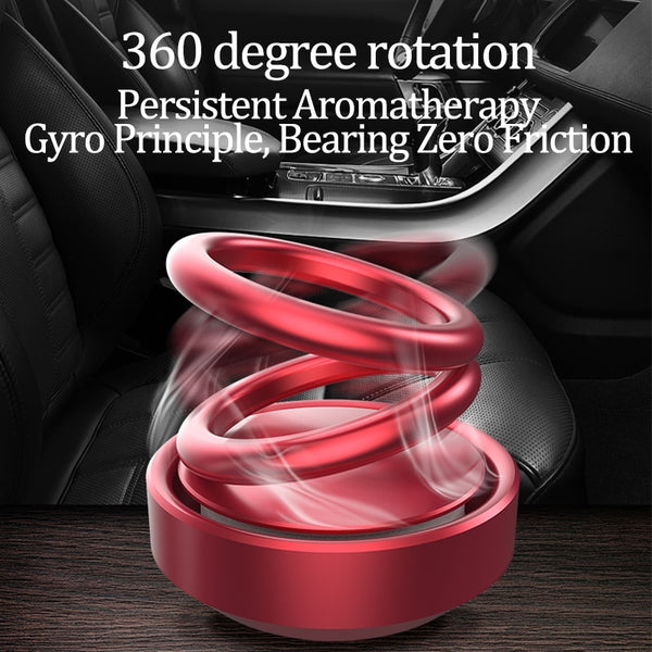 Car Air Freshener Magnetic 360 Rotating Suspension Oil Diffuser Aroma Diffuser