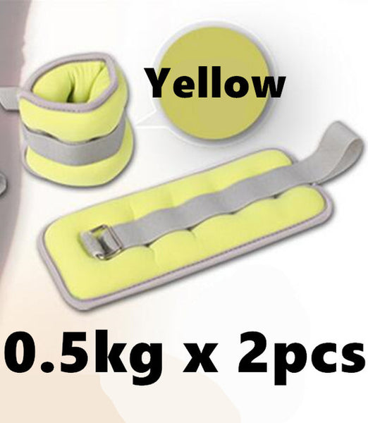 1 Pair 0.25kg-2kg Adjustable leg Ankle Wrist Sand Bag