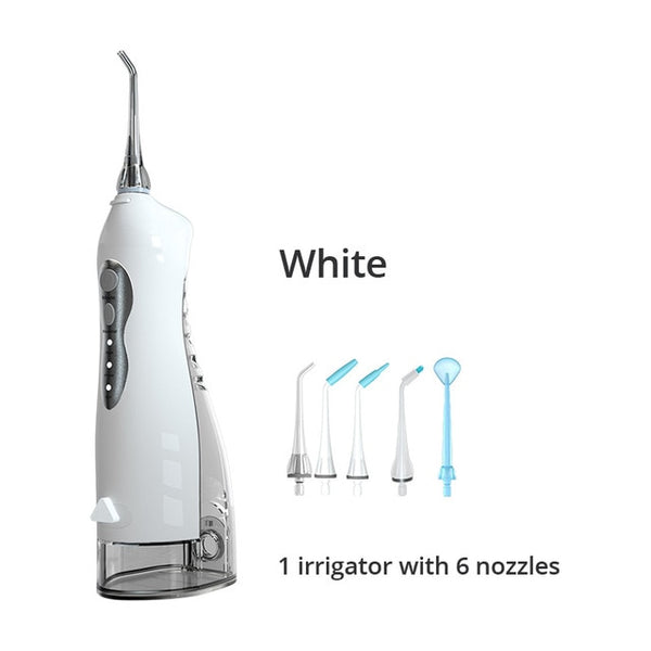 Cordless Oral Irrigator Portable Dental Water Flosser Teeth Cleaning Kit 1600Puls/Min 3 Modes
