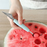 2in1 Ice Cream Big Ball Scoop Spoon Baller Watermelon Fruit Carving Knife Cutter