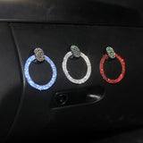 New Crystal Car Engine Start Stop Ignition Key Ring Stickers Car Accessories