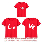 Family Matching Clothes Apparel & Accessories Letter Print T-shirt Short Sleeve Tops