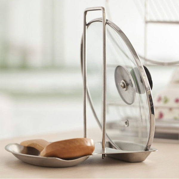 Stainless Steel Spoon Stand Pot Holder Pot Lid Rack