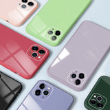Shockproof Silicone Glass iphone xr cases Phone Case for iPhone 11 Pro Max X XS Max iPhone SE 2020 XR 7 8 6 6s Plus Case