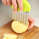 Stainless Steel Potato Wavy Cutter Knife Vegetable Cutter Shredder