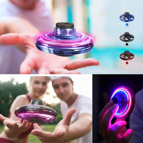 Mini Ufo Drones Cool Flying Rainbow Fidget Spinners For Kids & Adults EDC Gadgets