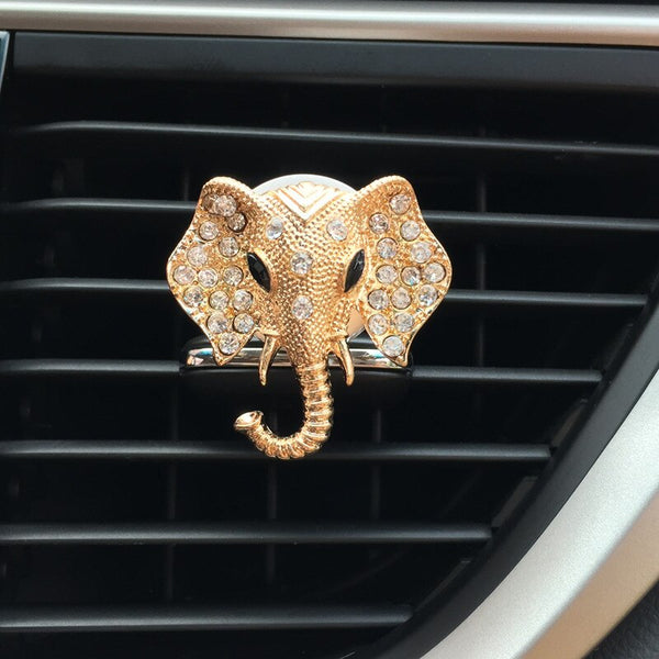 1PCS Elephant Air Outlet Clip Car Perfume Diamond Crystal Car Air Freshener