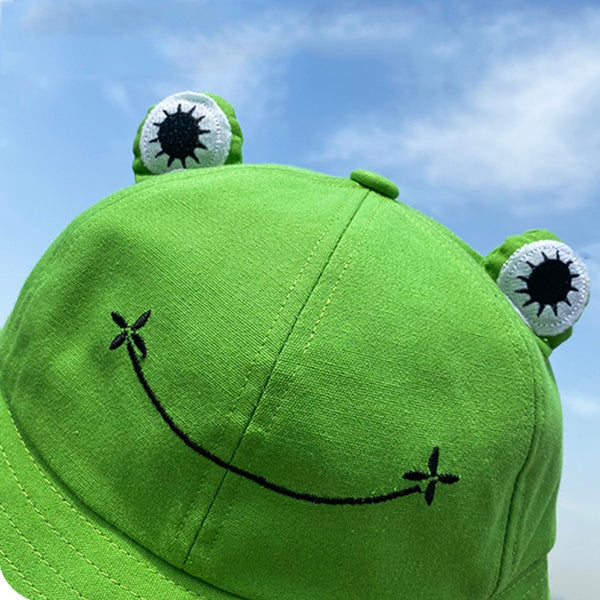 Adults Fashion Frog Hat Funny Cotton Bucket Hat