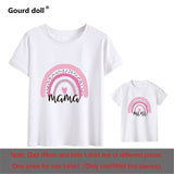 Family Matching T-shirt Short Sleeve Family Look T-shirts Mother Child Shirts Set