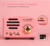 Mini Retro Portable Wireless Bluetooth Speaker Radio USB/TF Card Music Player Music box