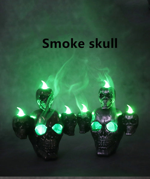 Horror Skull Head Halloween Latern With Smoke