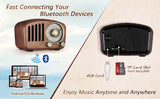 Retro Style Wood Speaker FMSD MP3 Radio Bluetooth5.0 Strong Bass Enhancement