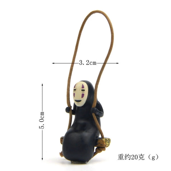 Japanese Anime Spirited Away No Face man  Keychain Charm Car Pendant Ornament