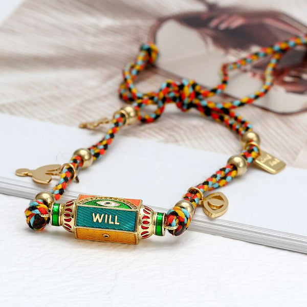 Fashion Evil Eye Prayer Box Bracelet Women Ethnic Spiritual Bracelet Gift For Women