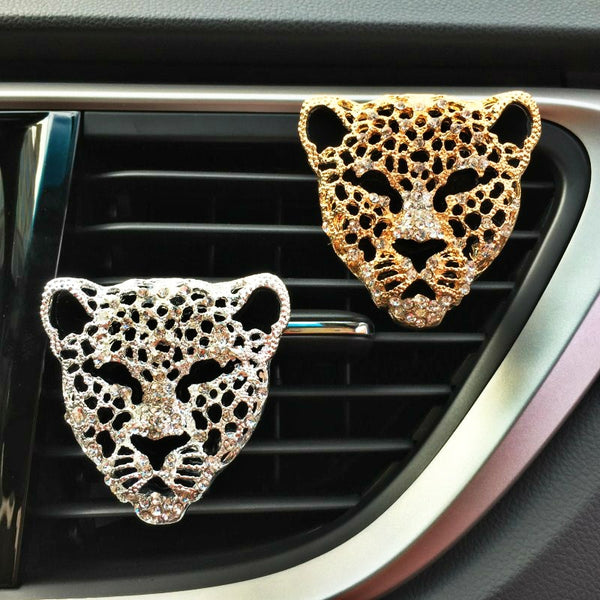 1Pcs Crystal Leopard Car Air Freshener Vent Solid Fragrance Diffuser