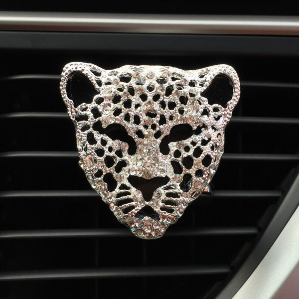 1Pcs Crystal Leopard Car Air Freshener Vent Solid Fragrance Diffuser