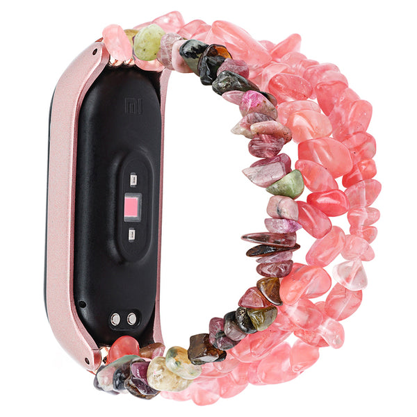 Creative Natural Stone Luxury Handmade Beads Strap for Xiaomi Mi Band 6 5 4 Bracelet Wristband Woman Miband 3 Watchband