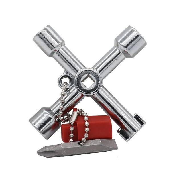 5 In 1 Cross Switch Key Wrench With Accessories Universal Square Triangle Train Electrical Cupboard Box Elevator Cabinet Alloy