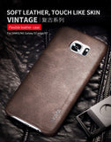 Luxury Business PU Leather Phone Case Retro Ultra thin Protective Cover vintage X-Leval For Samsung Galaxy S7 S7 S6 edge Plus