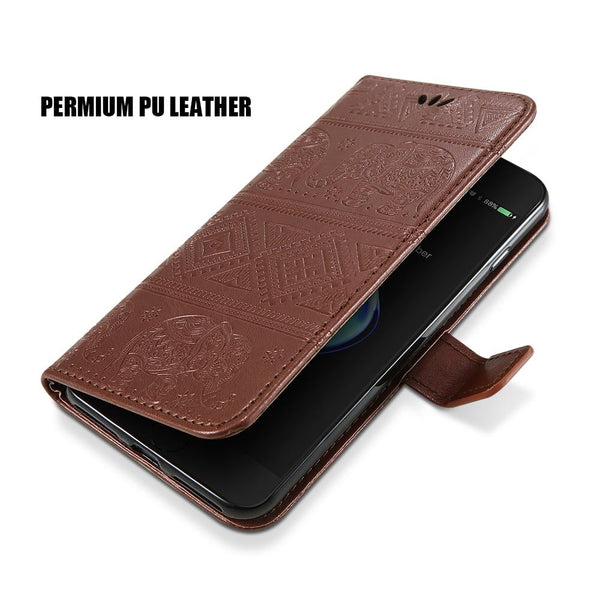 Floral Leather Wallet Patterned Case Phone Cover Case Card Holder Coque For iPhone 6 6s 5 5S Case