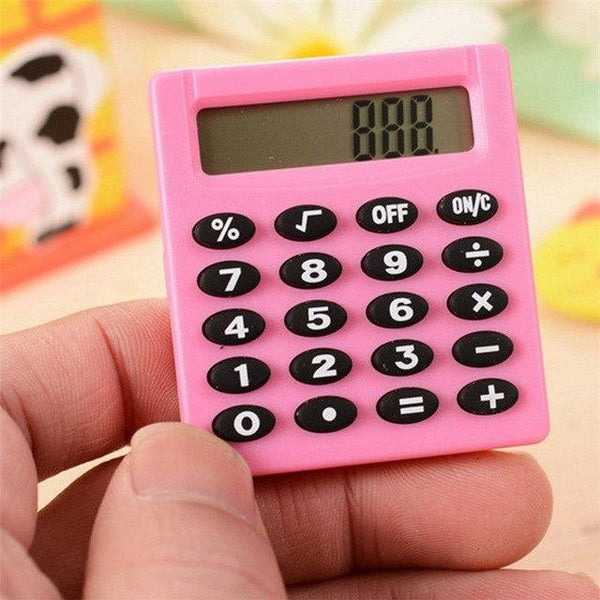 Mini Electronic Calculator Candy 5 Colors For Student Calculating Office Supplies