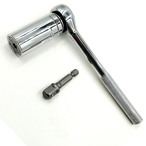 Hot Sale Adjustable Torque Wrench Ratchet Universal Socket 7-19mm Power Drill Adapter Wrench Combination Universal Key