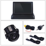 2 in 1 Parking Assist 4.3 inch Folding Car in-Dash Monitor Video Player with Night Vision Waterproof Rear View Backup Camera