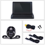 2 in 1 Parking Assist 4.3 inch Folding Car in-Dash Monitor Video Player with Night Vision Waterproof Rear View Backup Camera
