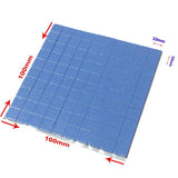 100 Pcs Blue 10mm*10mm*1mm GPU CPU Heatsink Cooling Conductive Silicone Pad Thermal Pad