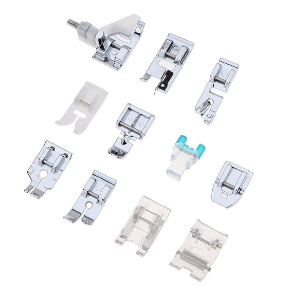 11Pcs Stainless Steel Sewing Machine Presser Foot Feet For Brother Singer Janome DIY Domestic Home Sewing Accessories