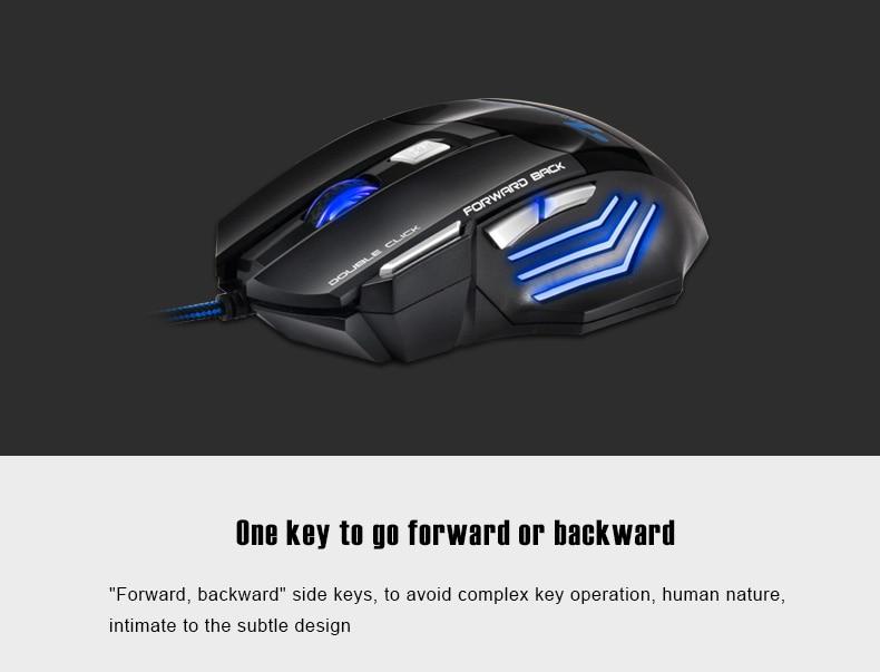 USB Gaming Mouse 7 Button 5500DPI LED Optical Wired Cable Computer Mou ...