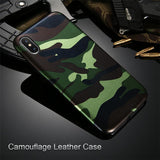 Cool Camo PU M Phone Case For iPhone 7 8 Case For iPhone 6 6s 7 8 Plus X 10 Case Cover For Men