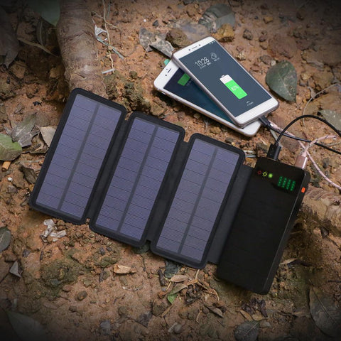 Waterproof Foldable Solar Charger Power Bank10000mah for iPhone iPad Samsung HTC