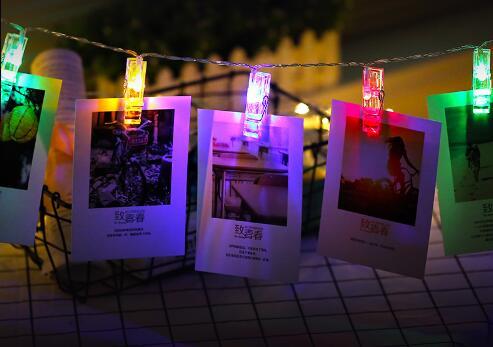 Card Pictures Photos Clips Pegs Bright Battery Powered LED String Light