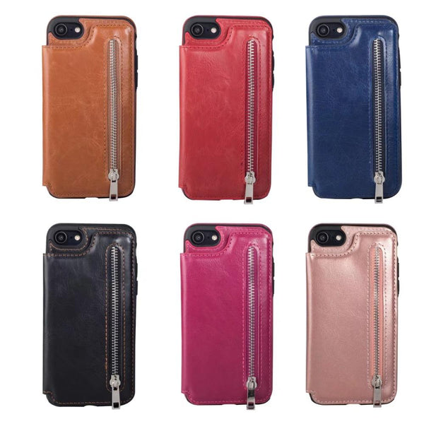 Multi Card Holders Case Cover Leather Phone Case For iPhone X 6 6s 7 8 Plus  For iPhone 8