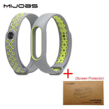 Original MIJOBS Sport Edition Wrist Strap Colorful Silicone Bracelet Double Color Replacement Wristband for Xiaomi Mi Band 2
