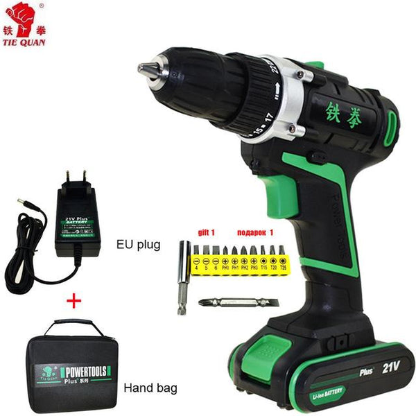 21V Power Tools  Battery Drill Electric Drill  Cordless Drill Electric Drilling Screwdriver